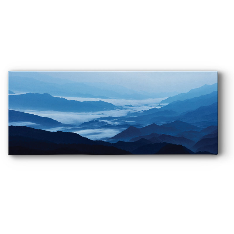 «Misty Mountains XIII» sur toile, H 12 po x l 30 po x P 1,5 po