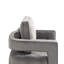 Fauteuil d'appoint gris avec bouton rotatif 360 °