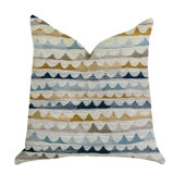 Caspian Geometric Indoor/Outdoor Reversible Throw Pillow