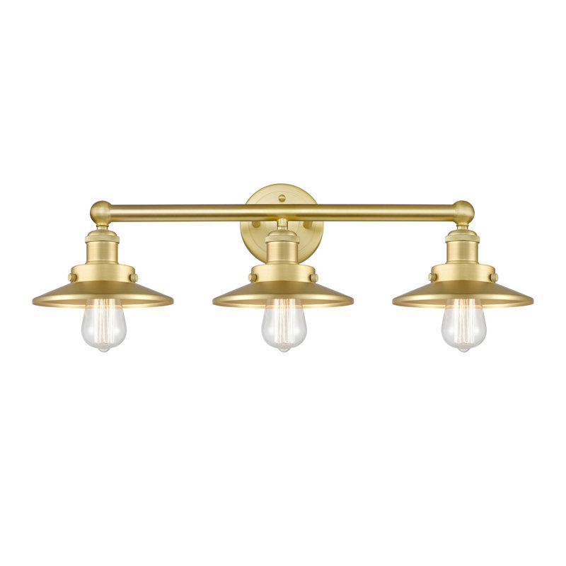 Éclairage pour meuble-lavabo à intensité variable 3 lumières Ceda, Or satiné