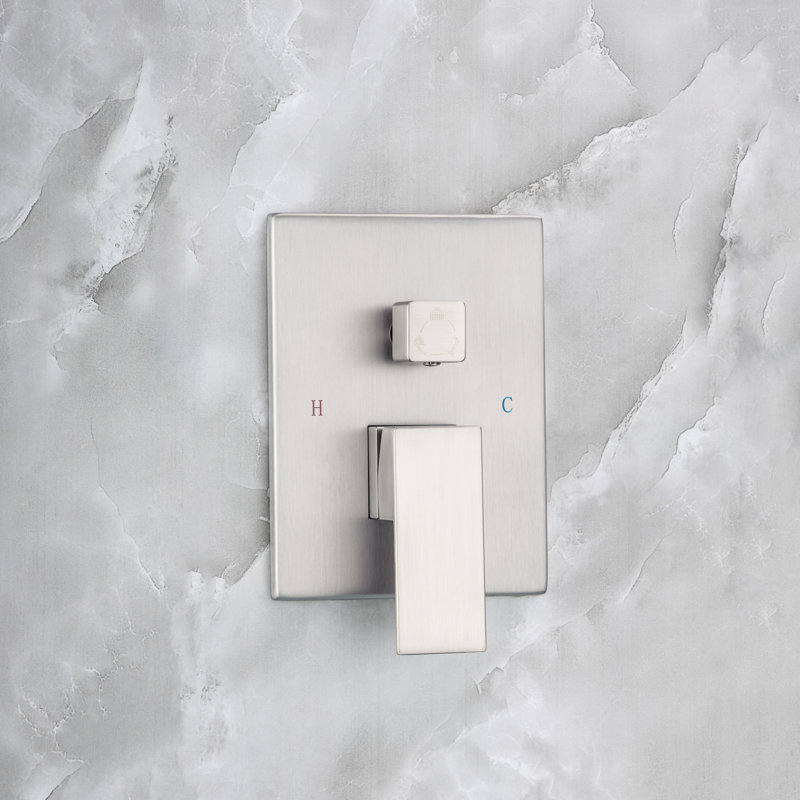 Complete Shower System with Rough-in Valve, Brushed Nickel