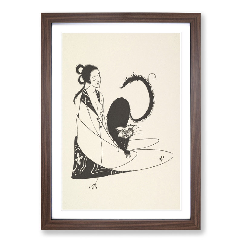 Grotesques by Aubrey Beardsley - Framed Print, Walnut Framed, 36cm H x 27cm W x 2cm D