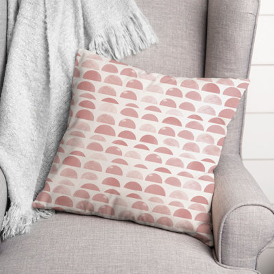 Housse et insert de coussin carré extérieur demi-cercles 7