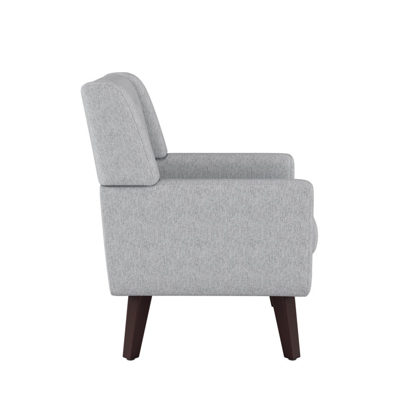 Mid-Century Modern Accent Chair Set Of 2, Light Gray, 2