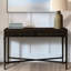 Table de rangement cannelée brun foncé avec design 2 - Foyer avec option de console de salon