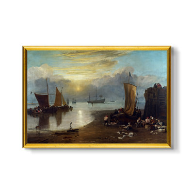 Le soleil se lève à travers la vapeur: les pécheurs nettoient et vendent du poisson, c. 1807-J.M.W. Turner - Toile encadrée sur mesure