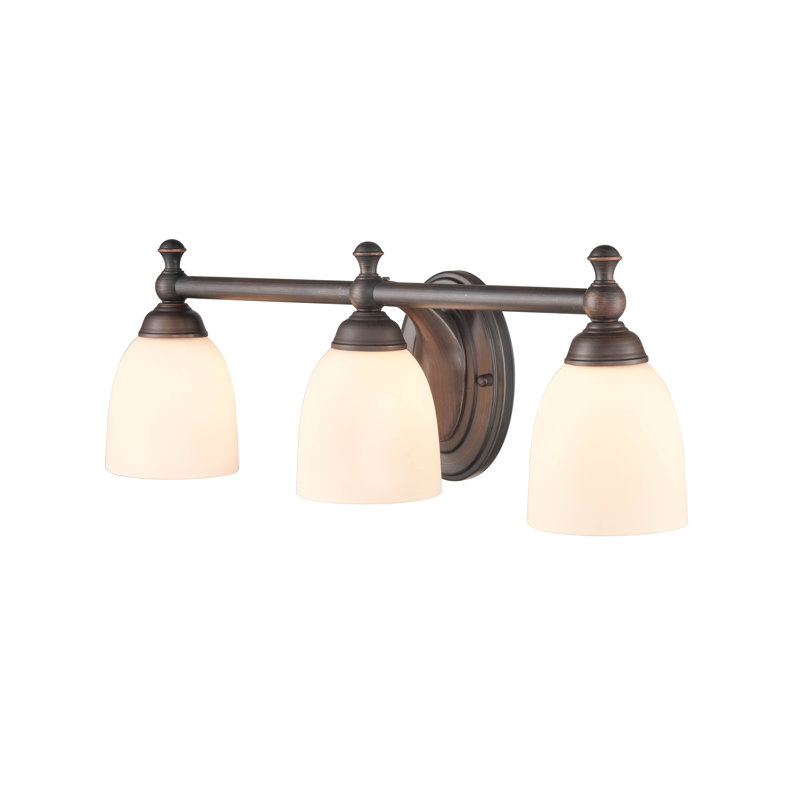 Luminaire à 3 lumières 21,5 po Aideyn Éclairage chromé pour meuble-lavabo, Bronze huilé