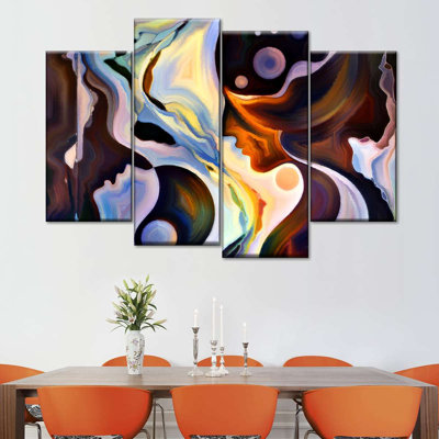 Abstrait art mural abstrait sur toile