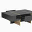 Table basse moderne avec 2 tiroirs, table de centre rectangulaire multi-rangement avec pieds en bois-1817983792