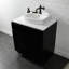 Lavabo de salle de bain en céramique 20 po Fauceture Inflection, blanc