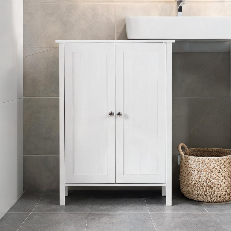 Meuble résistant à l'eau au fini blanc éclatant et structure en MDF pour chambre et salon