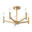Plafonnier semi-encastré 5 lumières façon bougie-1840035602