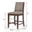 Chaise de comptoir rembourrée chêne manguier (ensemble de 2)