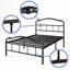 Lit double en fer avec tête de lit double Oley-430632171