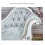 Chaise longue de style européen en bois massif et velours pour chambre et salon