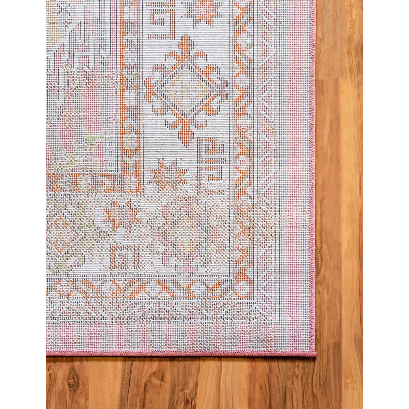 Esveidy Ikat Indoor Rug, Rectangle 6' x 9'