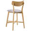 Upholstered Counter Stool with Solid Wood Frame-1672698104