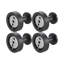 Black Bath Wall Mounted Towel Robe Hook (Set Of 4)-86449135