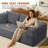 Boneless 3 Seater Couch for Living Room,83" Sofa in a Box,Cloud Sofa Bed with Tufted Cushion & Backrest, Corduroy Boneless Couch Upholstered Floor Sofa with Storage Pockets,No Assembly Required-743872378