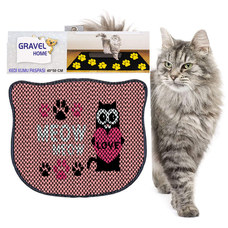 Durable Cat Litter Mat, 15.7 x 19.7 inches | 50% PVC / 50% Polyester, Machine Washable & Vacuum Friendly | Perfect for Easy Cleanup, Non-Slip Design to Keep Your Home Clean & Fresh, Ideal for Pet Owners