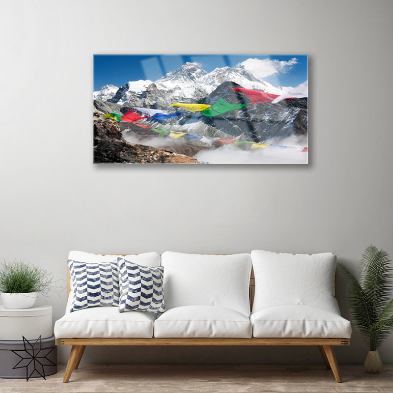Landscape Mountains - Unframed Photograph on Glass