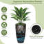 Ensemble de 2 pots de fleurs ronds de 21 po de haut avec trous de drainage Jarrow - intérieur / extérieur pour porche et jardin (vert)