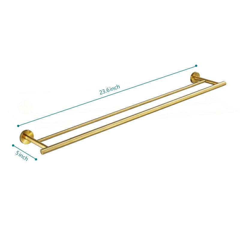 Porte-serviettes mural en acier inoxydable 23,6 po, Or