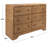 Commode double l 6 tiroirs Quinter