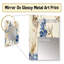Motif victorien Murrayville Cobalt Cobalo Delight - miroir décoratif floral, miroir mural floral, impression d'art en métal-82432383