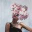 Voir la vie en fleurs - Décoration florale rose encadrée
