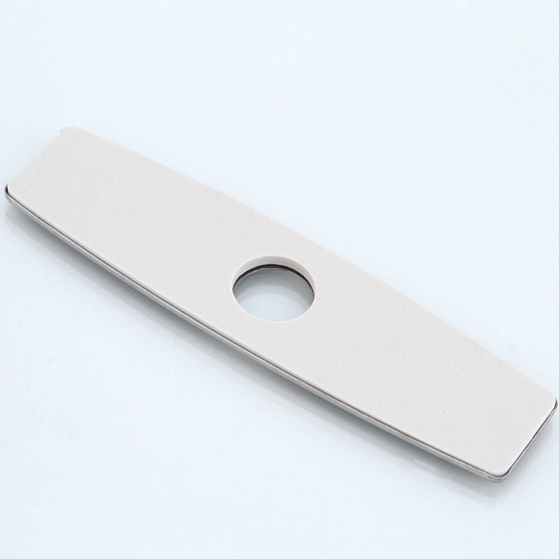 Plaque de protection pour trou de lavabo, Nickel brossé
