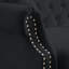 Canapé Chesterfield 79 po en velours noir pour salon, canapé 3 places