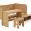 Lit de jour simple avec tablettes et bureau-1262094678