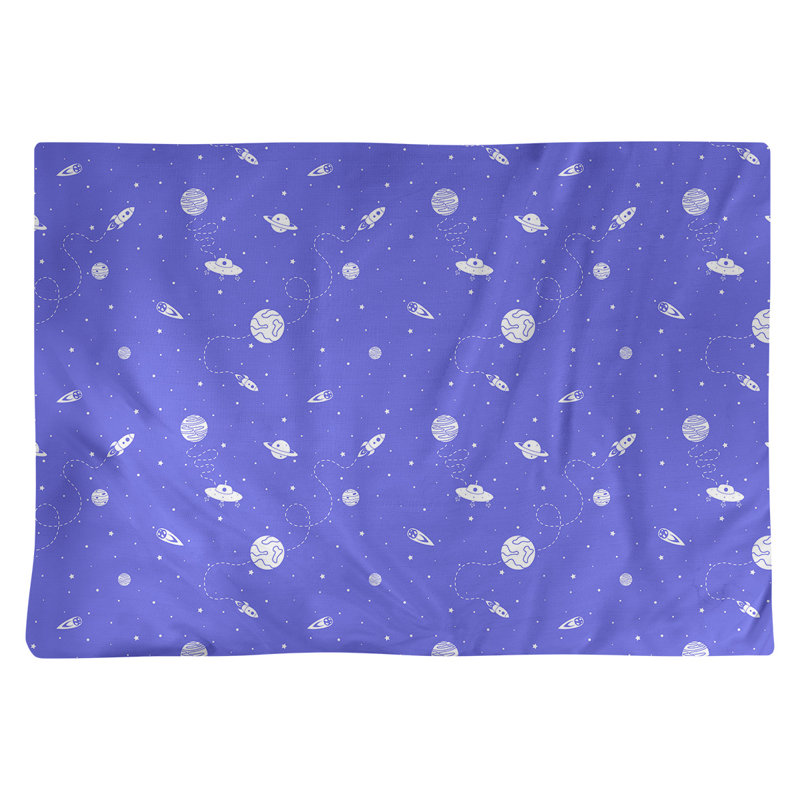 Napperon en coton 18 po Outer Space, Bleu