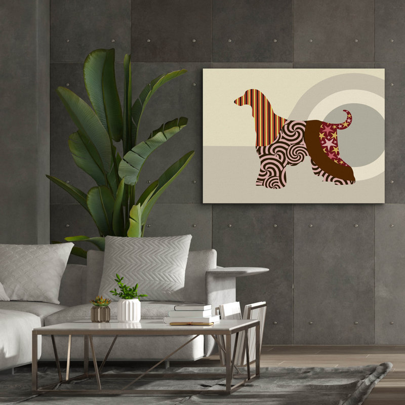 "Chien afghan" par Lanre Adefioyue, H 40 po x l 54 po x P 1,5 po