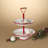 19.3 in. Metal Two Tiered Serving Tray