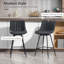 Upholstered Counter Stool with Metal Frame