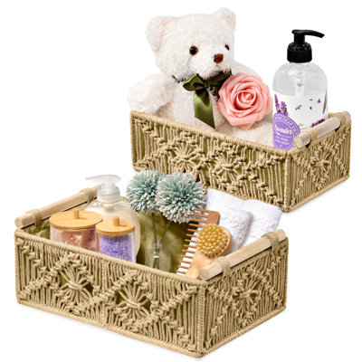 Handmade Storage Rope Baskets 2 Pack