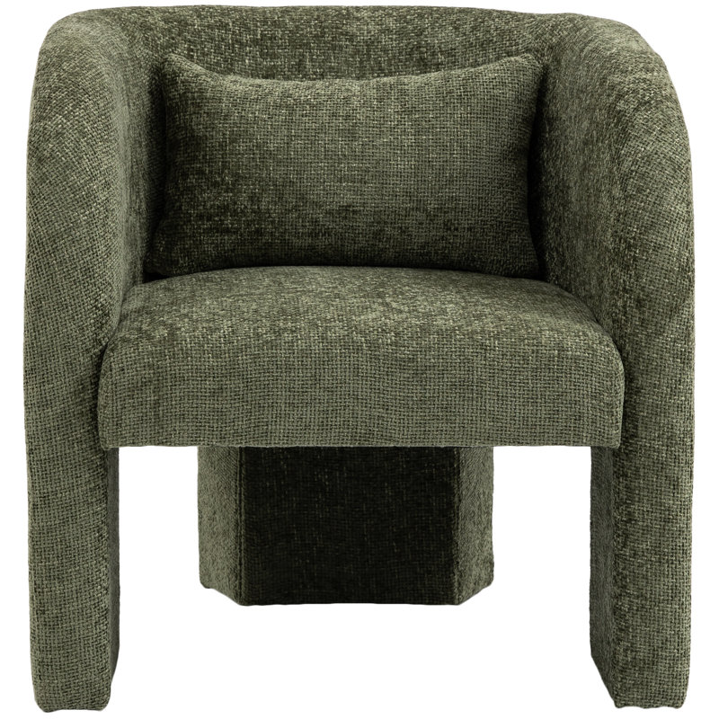 Sawyer 29'' Wide Armchair, Green Chenille Fabric