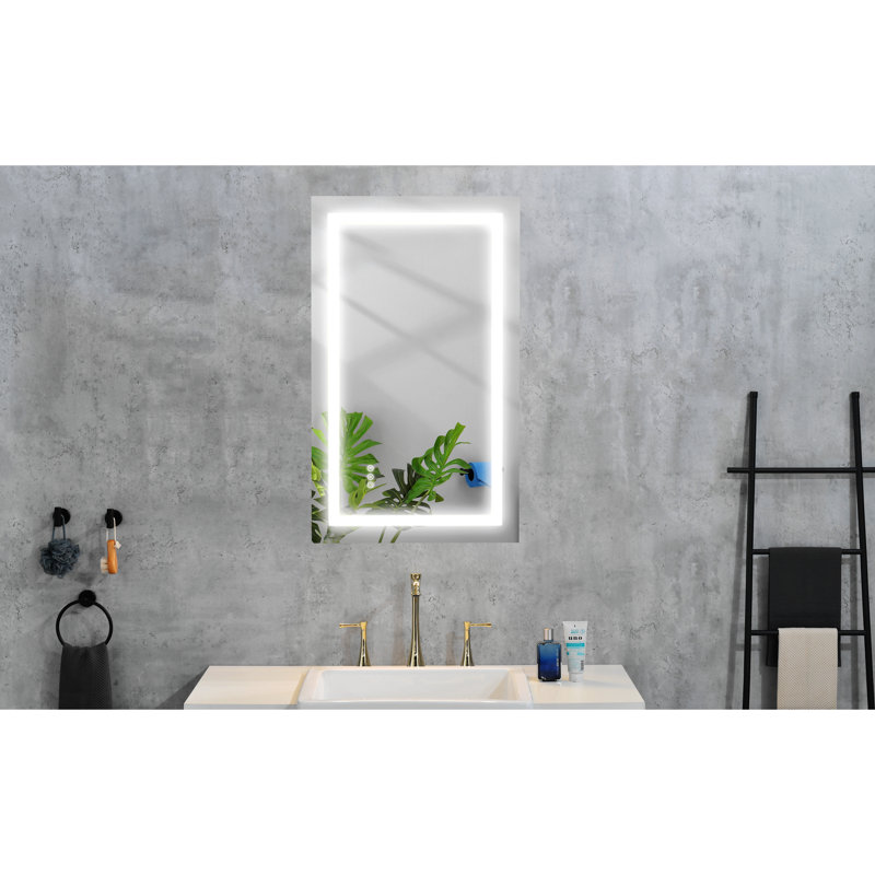 Miroir de salle de bain à DEL avec miroir et miroir de maquillage
