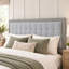 Upholstered Platform Bed with Tufted Headboard and Wood Slat Support