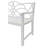 Outdoor Garden Patio Bench,Iron Metal Steel Frame Park Bench With Backrest And Armrest, Slatted Seat For Park, Yard & Porch, Balcony, Accommodates 2-3 People,White