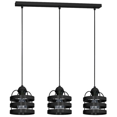 Kindle 3 - Light Black Drum Pendant