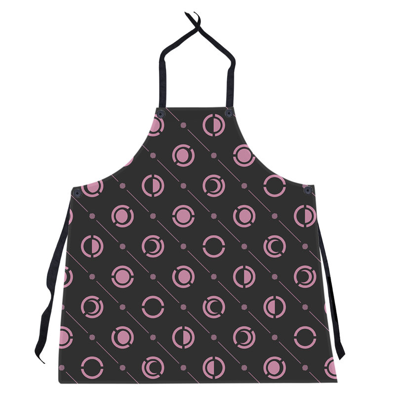 Skeffingt Bib Apron, Black/Pink
