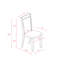 L'ensemble de table de cuisine 5 pièces pour 4 personnes comprend une table de salle à manger rectangulaire avec pieds en X et 4 chaises rembourrées en tissu de lin beige clair, jacobin vieilli-1532682298-1532682309