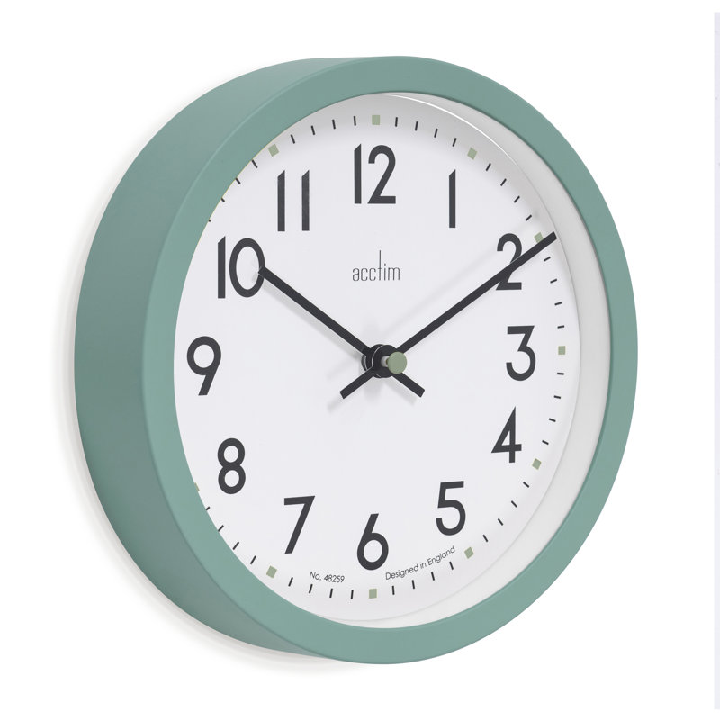 Acctim Elstow Small Kitchen Wall Clock Quartz Retro Style 20cm, Meadow