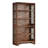 70.8" 6-Tier Vintage Brown Mid-Century Bookcase For Living Room, Office, Bedroom