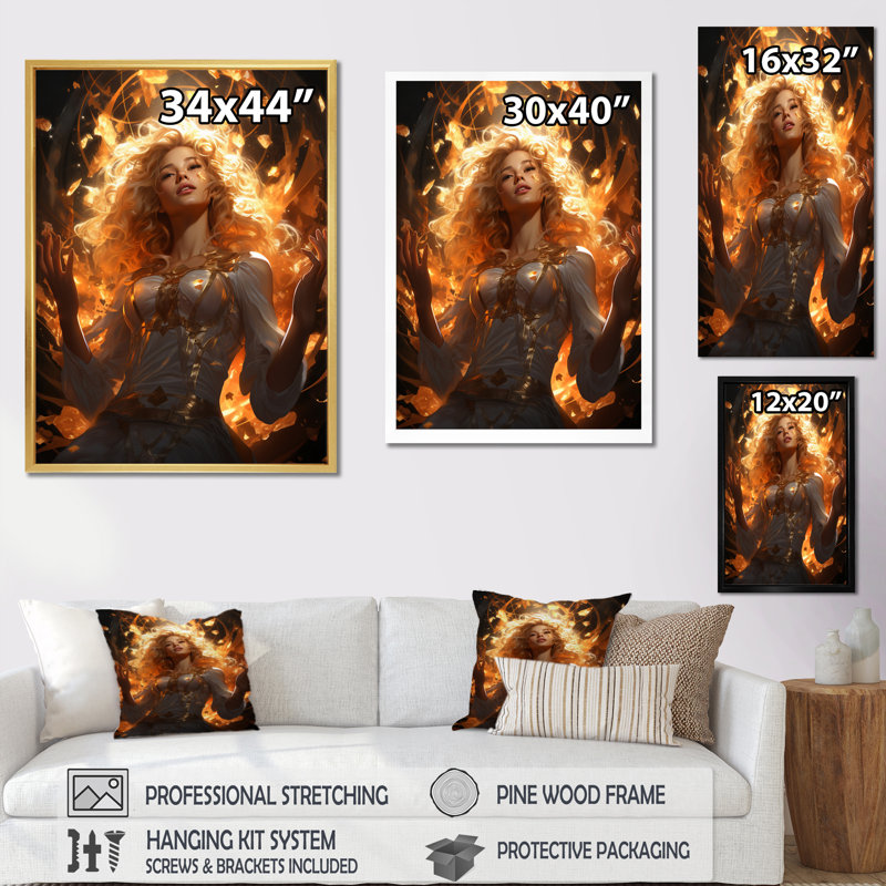 «Powerful Superhero I» sur toile, H 44 po x l 34 po x P 1,5 po, Cadre flottant noir