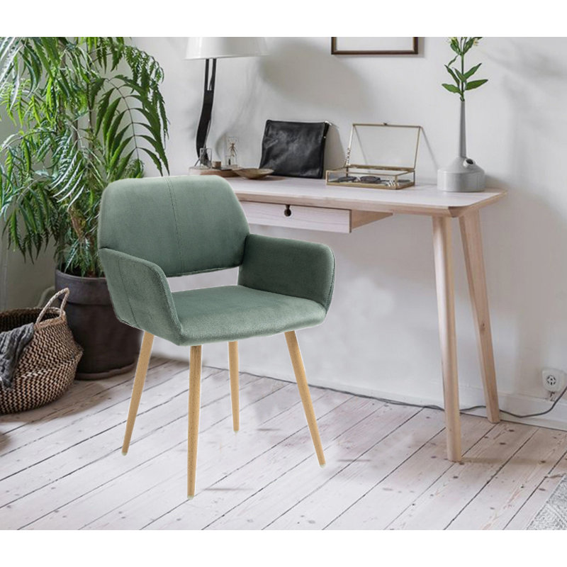 Tussilage Velvet Task Chair, Green