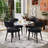 Tulip Dining Set, Marble Pattern Table With 2/4 Modern Boucle Chairs For Dining Room, Kitchen-1039993604-1039993606-1039993601
